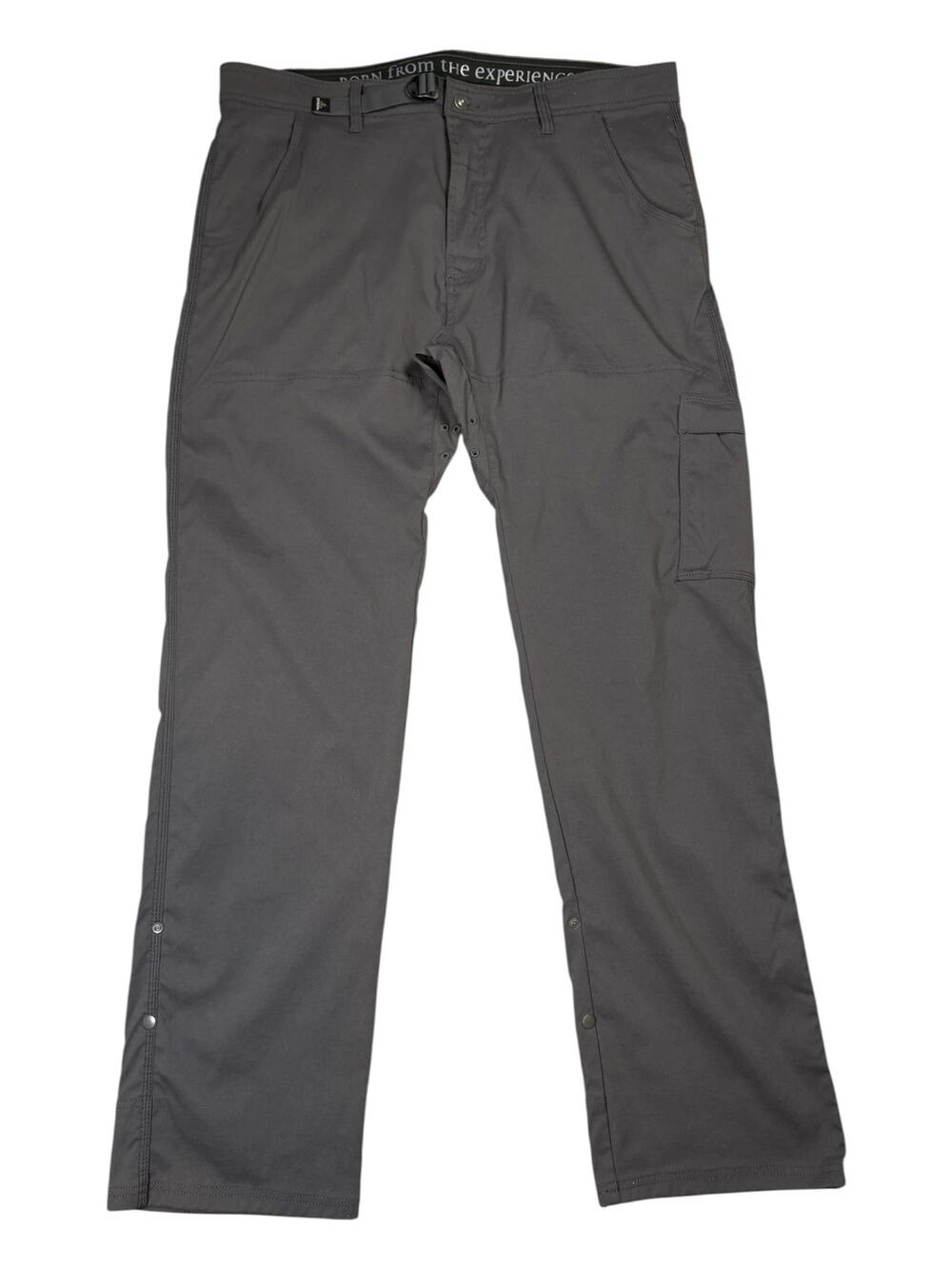 PrAna Stretch Zion Convertible Hiking Pants Men's 38 Dark Gray Outdoors Camping